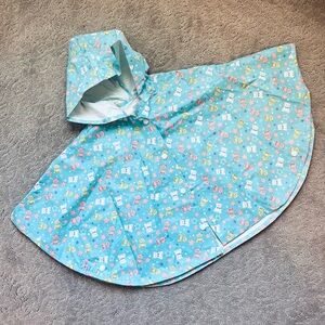 Hooded Rain Poncho with Cute Print